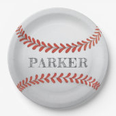 Baseball op maat papieren bordje (Voorkant)