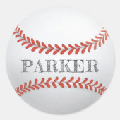 Baseball op maat ronde sticker (Voorkant)