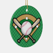Baseball-Ornament - SRF Keramisch Ornament (Rechts)