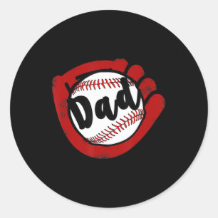 Baseball Pap voor Baseball Softball Mam Ronde Sticker