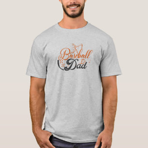 Baseball Papa 2 Retro Texte Design T-shirt
