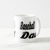 Baseball Papa demi-texte Café Mug (Devant droit)