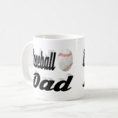 Baseball Papa demi-texte Café Mug (Devant gauche)