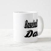Baseball Papa demi-texte Géant Café Mug (Devant droit)
