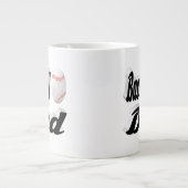 Baseball Papa demi-texte Géant Café Mug (Devant)