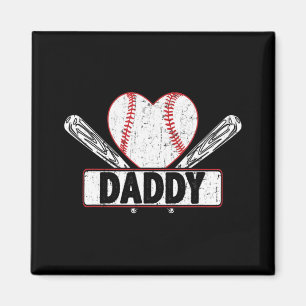 Baseball Papa Matching Family Softball Baseball L Magneet