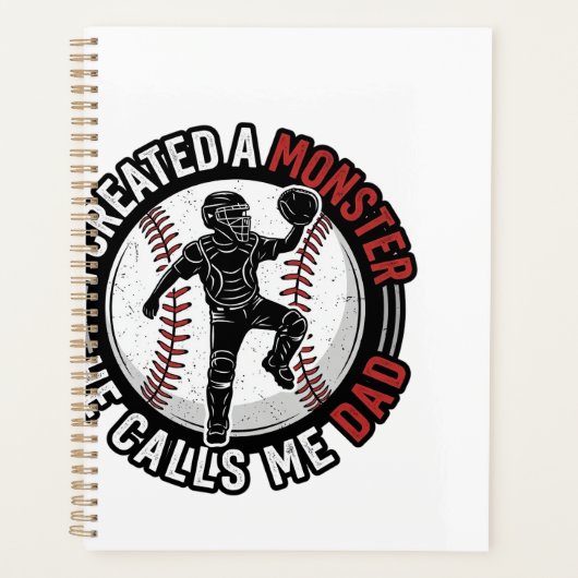 Baseball Papa Monstre Vintage Catcher Conception d (Devant)