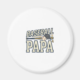 Baseball Papa Vintage Gravure Shirt Ontwerp_1 Magneet