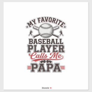 Baseball Papa Vintage Gravure Vector Design_1 Sticker