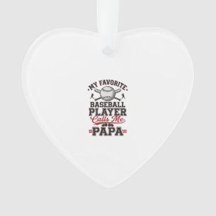 Baseball Papa Vintage Gravure Vectorontwerp_1 Ornament