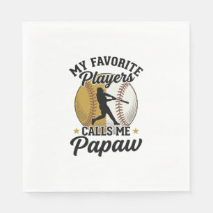 Baseball Papaw Favoriete Spelers Vintage T-shirt D Servet