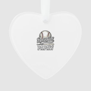 Baseball Papaw Vintage Gravure Shirt Ontwerp_1 Ornament