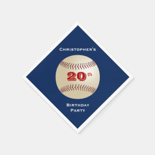Baseball Paper Napkins, 20e verjaardag Servetten