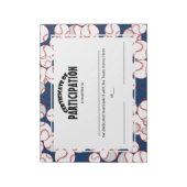 Baseball-participatiecertificaten Notitieblok (Gedraaid)
