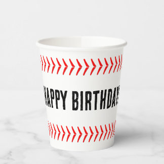 Baseball Party aangepaste tekst gepersonaliseerd Papieren Bekers