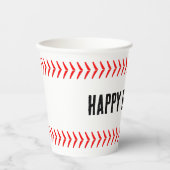 Baseball Party aangepaste tekst gepersonaliseerd Papieren Bekers (Voorkant)