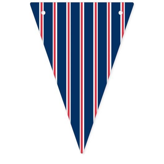 Baseball Party Blue Red Bunting Flag Vlaggetjes (Eerste vlag)