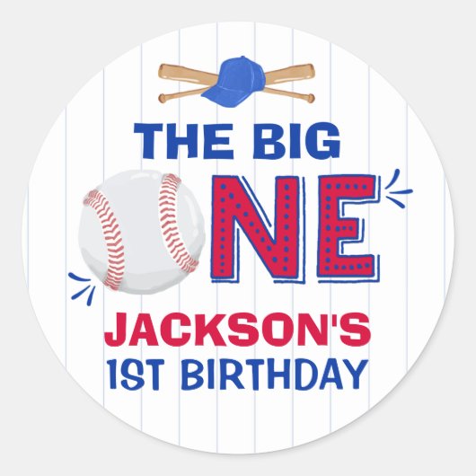 Baseball Party Favor Label Baseball Sticker Seal (Voorkant)