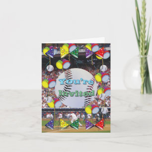 Baseball Party Invitation Kaart