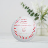 Baseball Party Kaart (Staand voorkant)