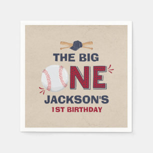 Baseball Party Napkin Baseball 1e verjaardag Servetten