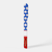 Baseball patroon aangepaste naam iPhone hoesje (Rechterkant)