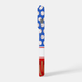 Baseball patroon aangepaste naam iPhone hoesje (Linkerkant)