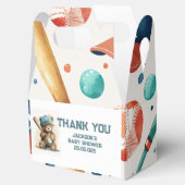 Baseball Patroon Aangepaste Tekst Jongen Partij Bedankdoosjes (Geopend)