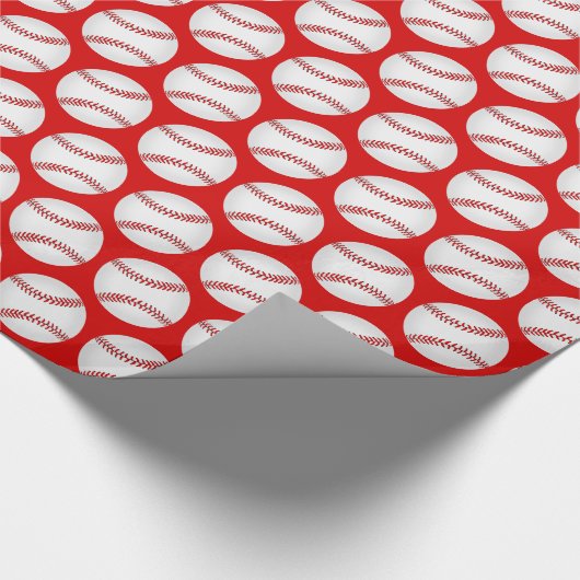 Baseball Patroon Cadeaupapier (Hoek)