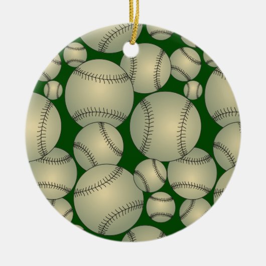 Baseball Patroon Keramisch Ornament (Voorkant)