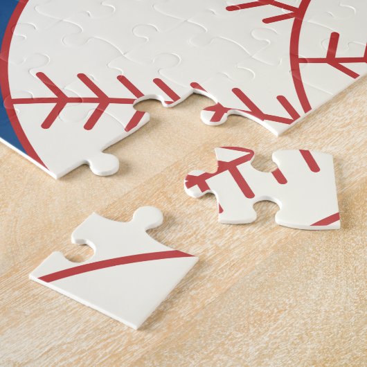 Baseball Pattern - Persoonlijk Legpuzzel (Zijkant)