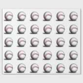 Baseball Pattern Wrapping Paper Cadeaupapier (Vlak)