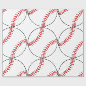 Baseball Pattern Wrapping Paper Cadeaupapier (Vlak)