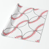 Baseball Pattern Wrapping Paper Cadeaupapier (Uitgerold)