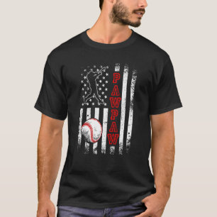 Baseball Pawpaw Amerikaanse vlag honkbal T-shirt