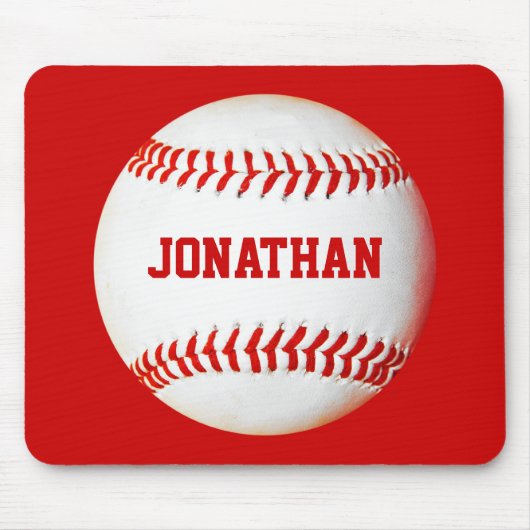 Baseball Personalized Mousepad Muismat (Voorkant)