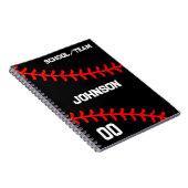 Baseball Personalized Team Sport  Notitieboek (Rechterzijde)