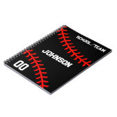 Baseball Personalized Team Sport  Notitieboek (Linkerzijde)