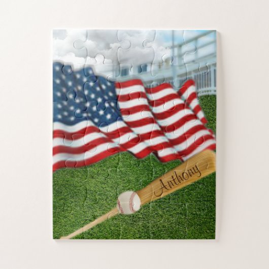 Baseball personnalisé avec Puzzle en forme de drap (Vertical)