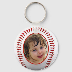 Baseball Photo Lijst Sjabloon Sleutelhanger