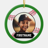 Baseball Photo Ornament for Youth (Voorkant)