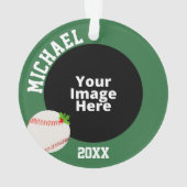 Baseball photo personnalisée Noël (dos)