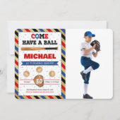 Baseball Photo Uitnodiging (Voorkant)