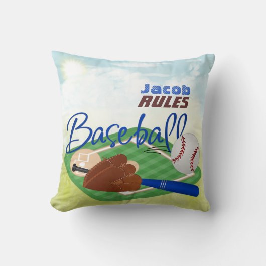 Baseball Pillow personaliseren Kussen (Voorkant)