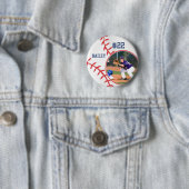 Baseball Pin Name Jersey Number Foto Button (In situ)