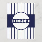 Baseball Pinstripes Enclosure Card Informatiekaartje (Achterkant)