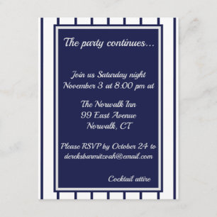 Baseball Pinstripes Enclosure Card Informatiekaartje