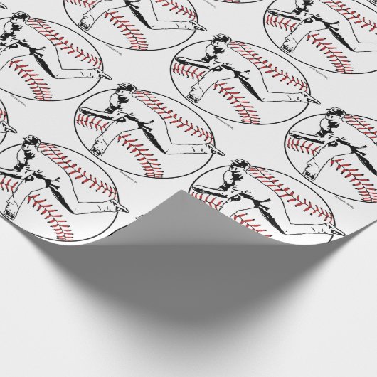 Baseball Pitcher Cadeaupapier (Hoek)