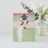 Baseball Pitcher & Catcher, Briefkaart (Staand voorkant)