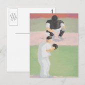 Baseball Pitcher & Catcher, Briefkaart (Voorkant / Achterkant)